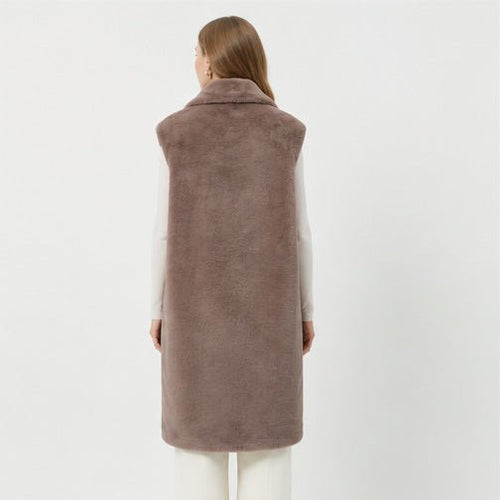 Lange Faux Fur Bodywarmer - One Size