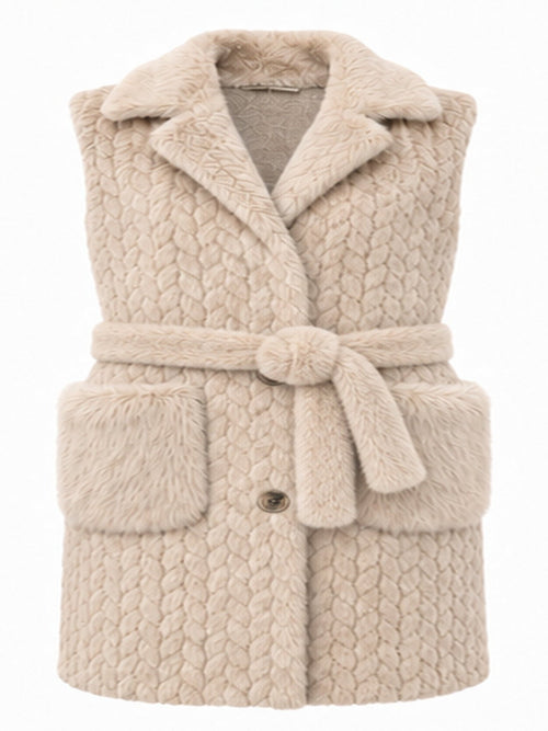 Lang faux fur gilet