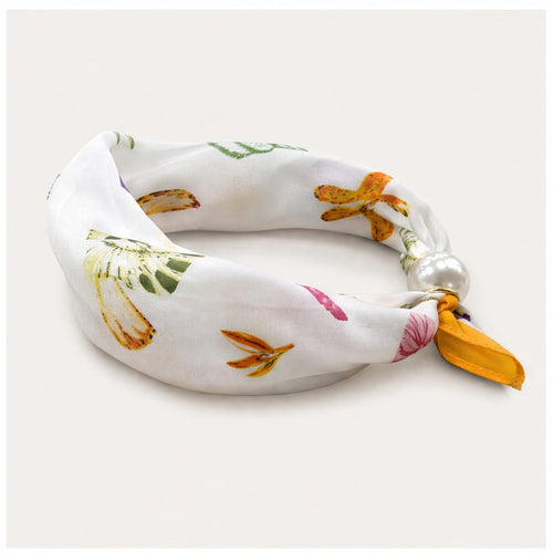 Parelsjaal met Bloemenprint
