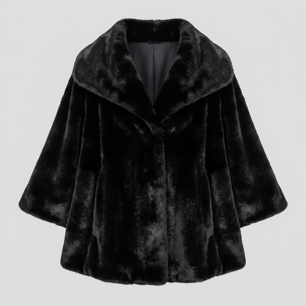Faux Fur Poncho – Model 41090