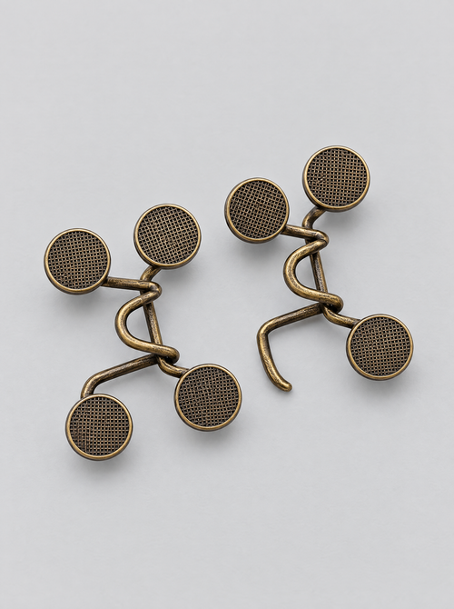 Broekclip Draadhaak met Knopen - Koper
