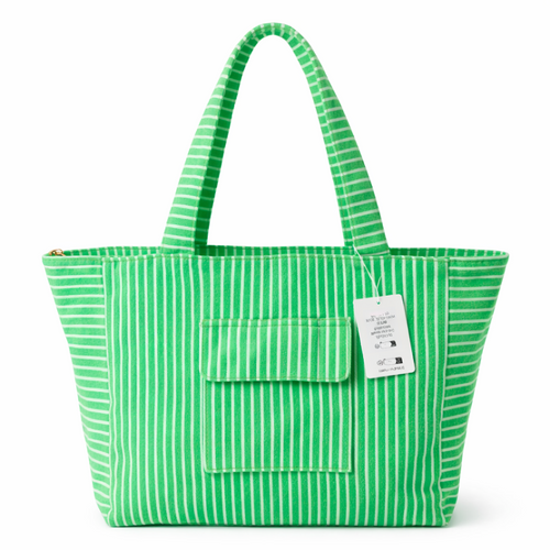 HS Tas - In 5 Kleuren - Big Shopper Badstof - Groen