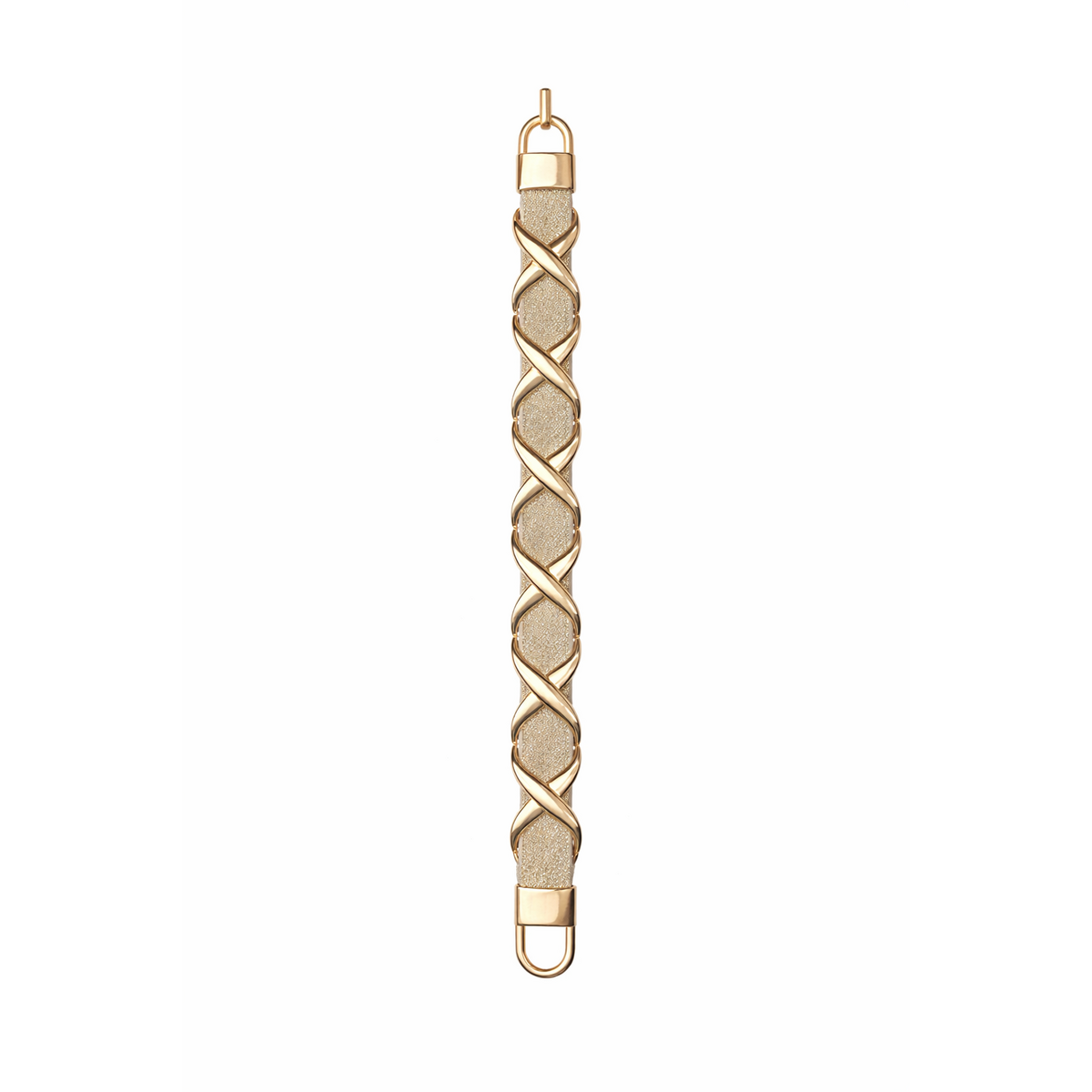 HS Riem - In 5+ Kleuren - X - One Size - Beige Goud Glimmend
