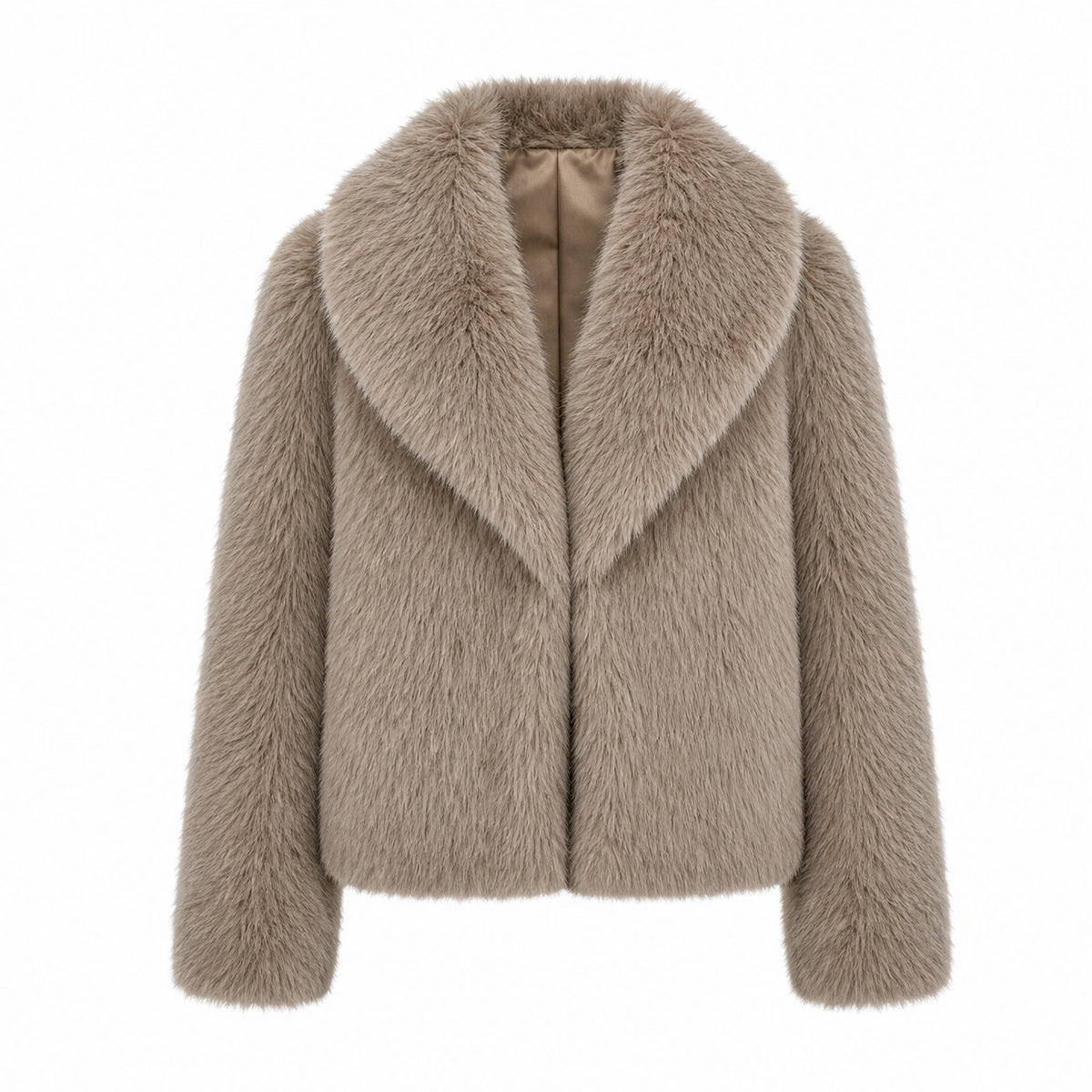 Korte Faux Fur Jas - Lange Mouwen - One Size