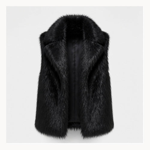 Shaggy Faux Fur Bodywarmer - One Size