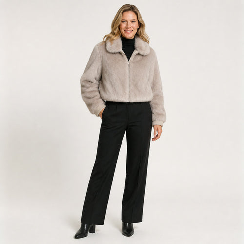 Faux Fur Bomberjas met Elastische Band - One Size