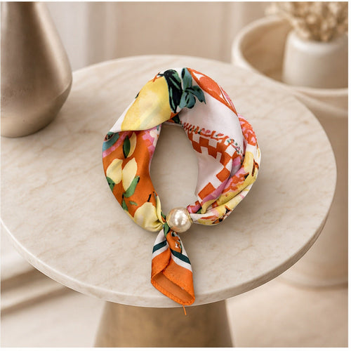 Parelsjaal met Bloemenprint