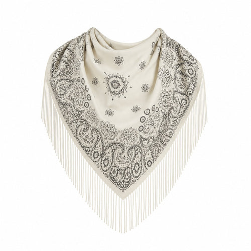 Vierkante Paisley Sjaal met Franjes - 105x105 cm