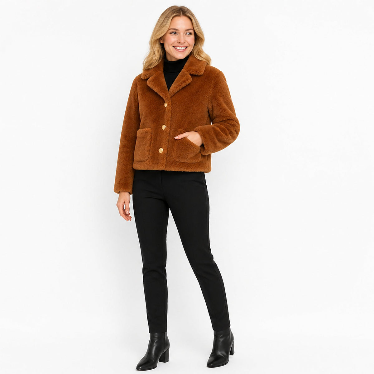 Reversible Faux Fur Jas - S/M & M/L