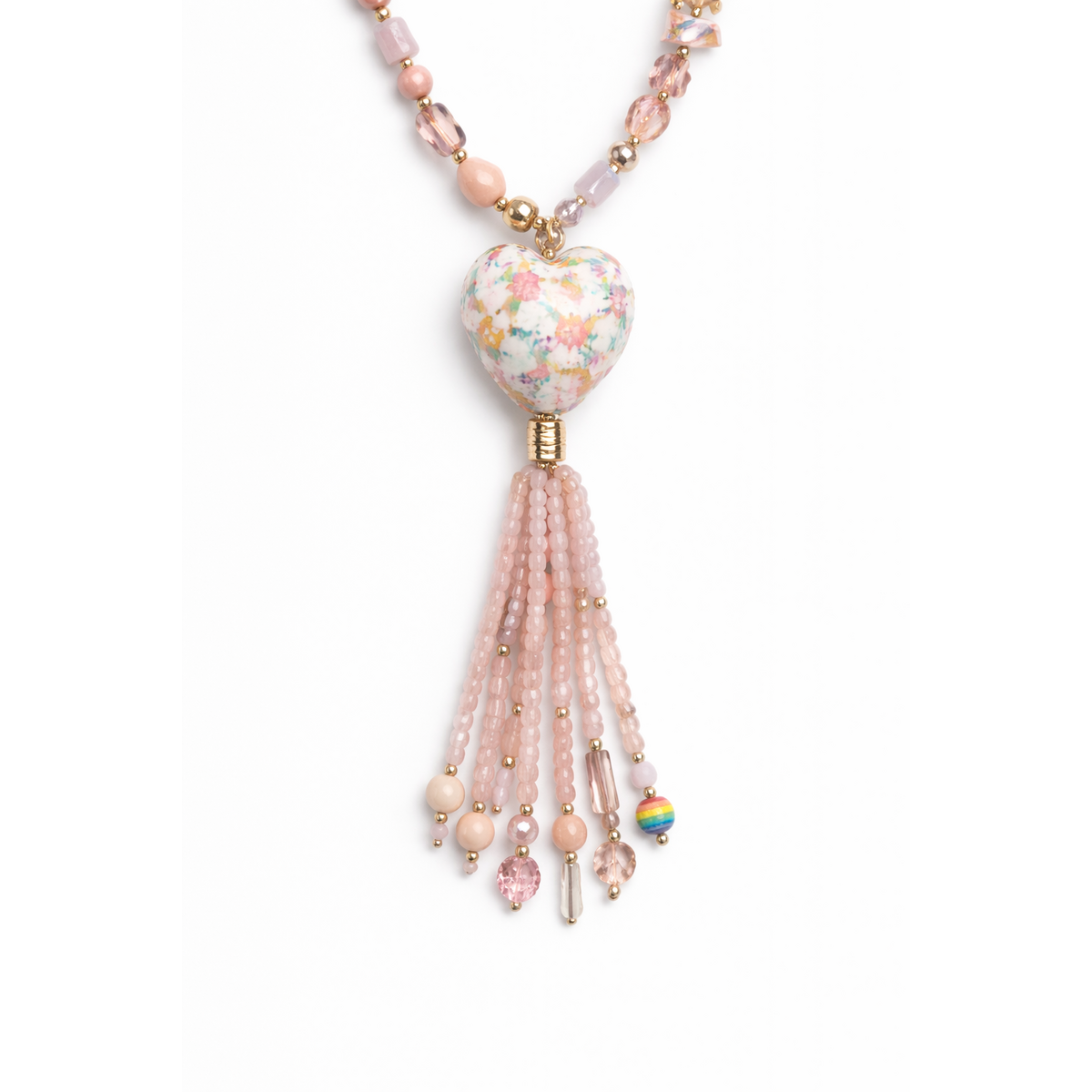HS Lange Ketting - In 5+ Kleuren - Hartje - Roze