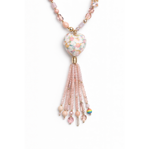 HS Lange Ketting - In 5+ Kleuren - Hartje - Roze