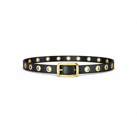 HS Riem - In 10+ Kleuren - One Size (Lange Riem) - Echt Leder - Zwart