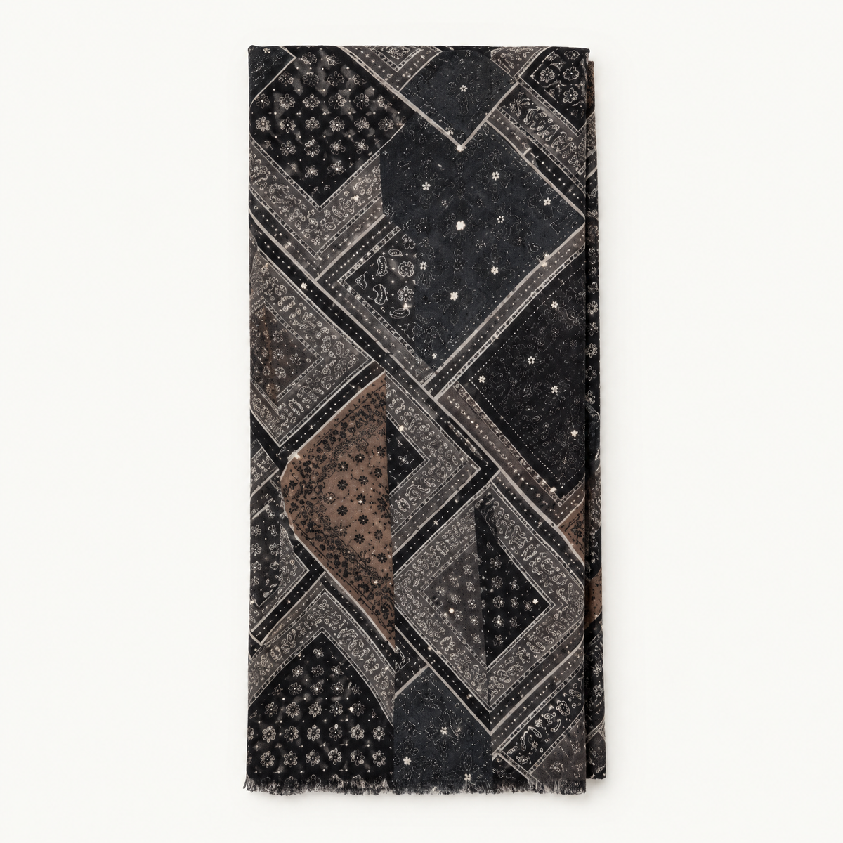 Bandana Sjaal met Goudfolie - 70x180 cm