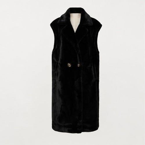 Lange Faux Fur Bodywarmer - One Size