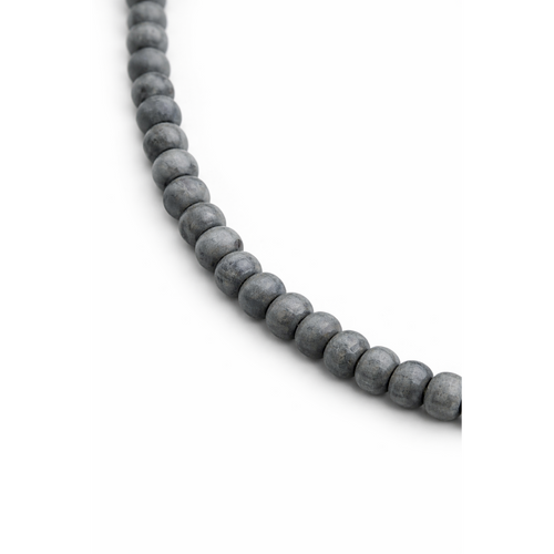 HS Ketting - In 5 Kleuren - Kralen Lang - Grijs