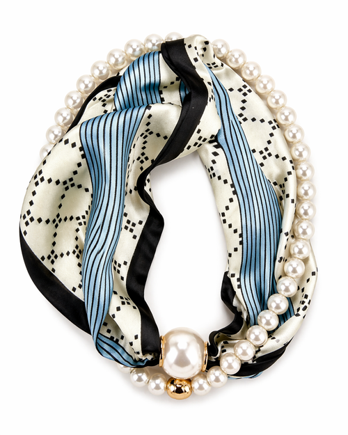 Parelsjaal met Magnetische Ketting