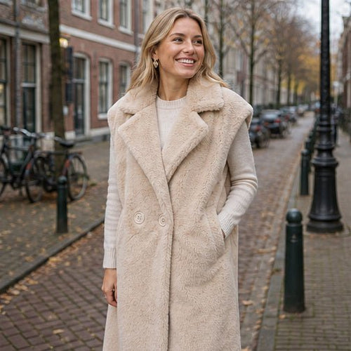 Lange Faux Fur Bodywarmer - One Size