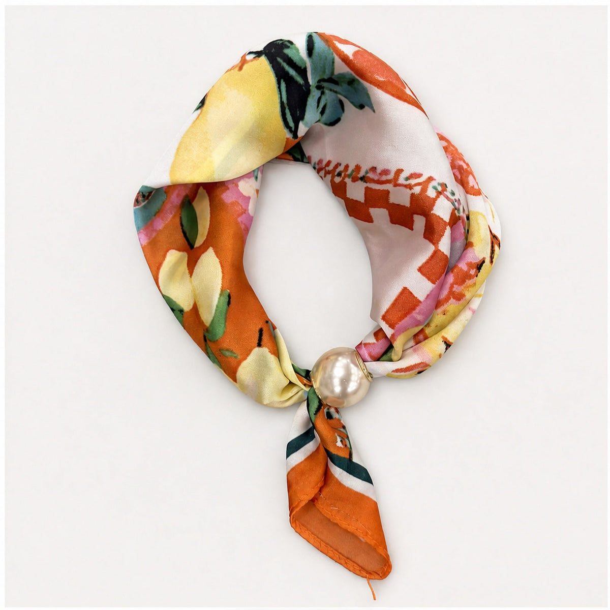Parelsjaal met Bloemenprint