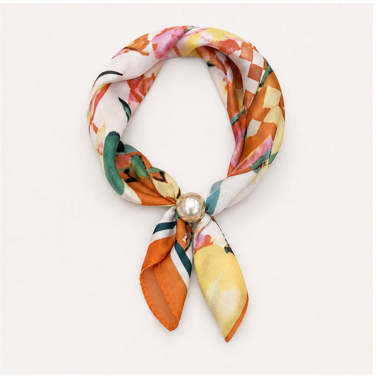 Parelsjaal met Bloemenprint