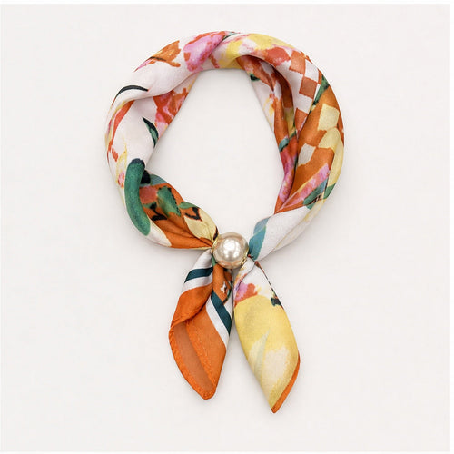 Parelsjaal met Bloemenprint