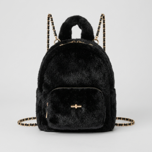Mini Faux Fur Rugzak - ca. 22 cm