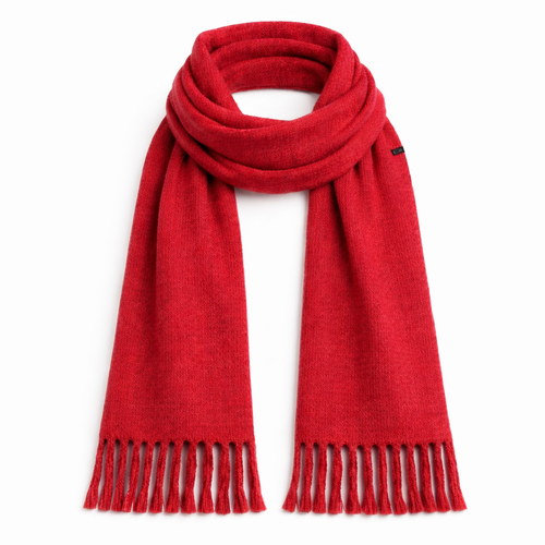 HS Wintersjaal - In 7+ Kleuren - Effen - Wollen look - Rood