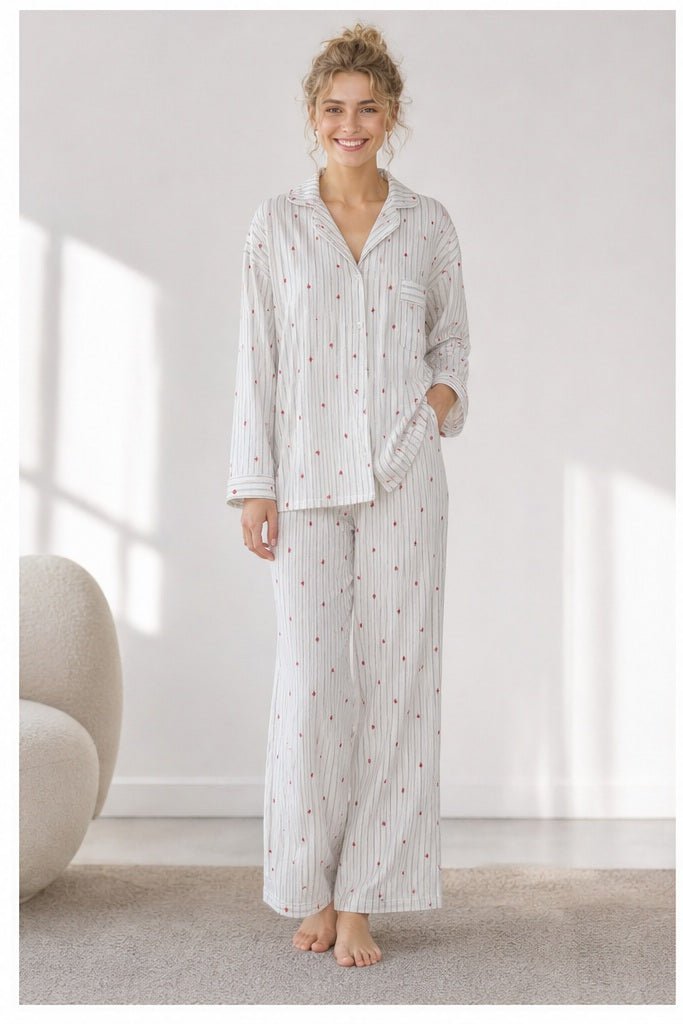 Pyjamaset met Bloemetjesprint