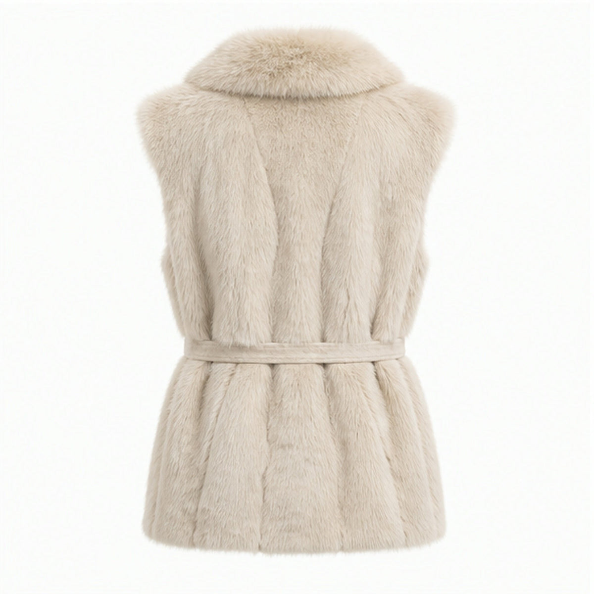 Faux Fur Gilet met Ceintuur - One Size