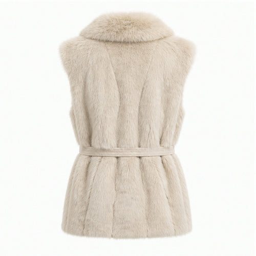 Faux Fur Gilet met Ceintuur - One Size