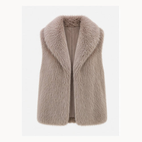 Shaggy Faux Fur Bodywarmer - One Size