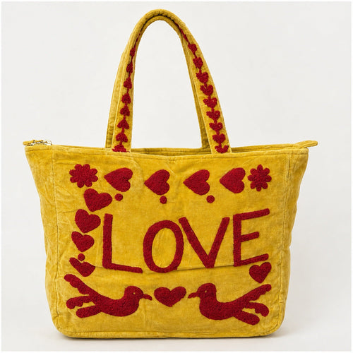Velvet Tas met Rits – Love & Peace