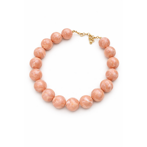 HS Ketting - In 7+ Kleuren - Grote Kralen - Roze