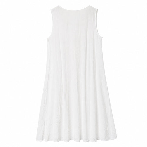 HS Jurk Handmade in India Roze groen borduur - effen witte achterzijde