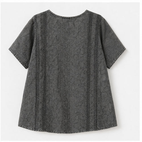 HS Top Handmade in India Antracietgrijs - achteraanzicht