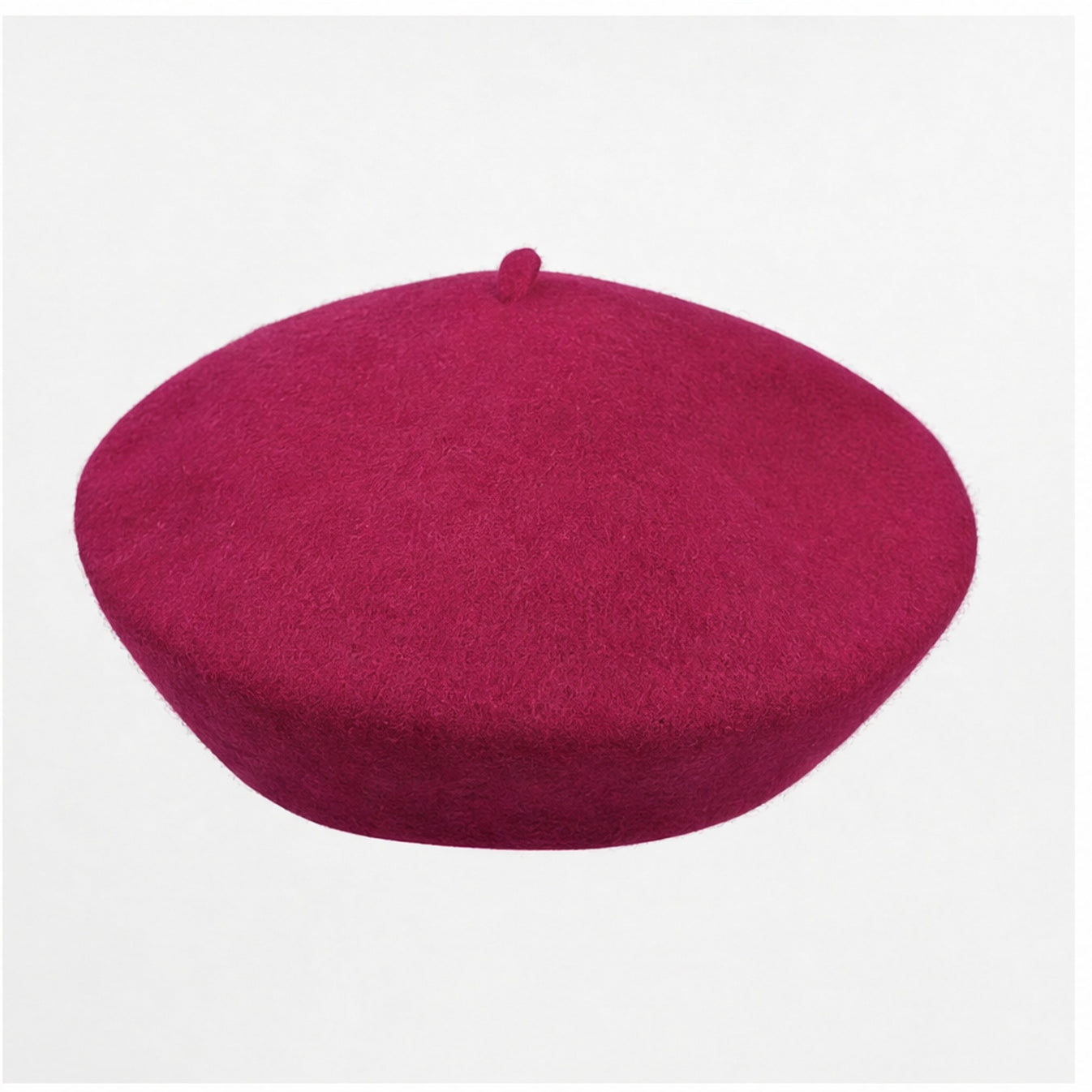 Baret Donkerroze Wol - achteraanzicht